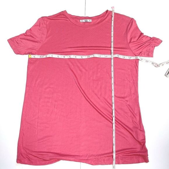 Zara Collection Women's Basic Pink Tee sz L - Picture 6 of 7